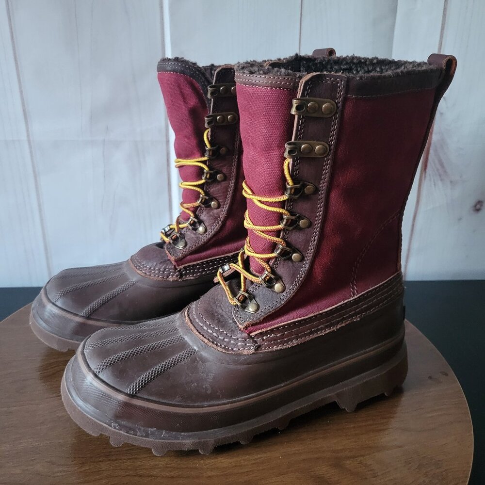 Duluth Trading Co. Women’s 9.5 Slop Stopper Canvas Winter Lace-up Boots, NEW